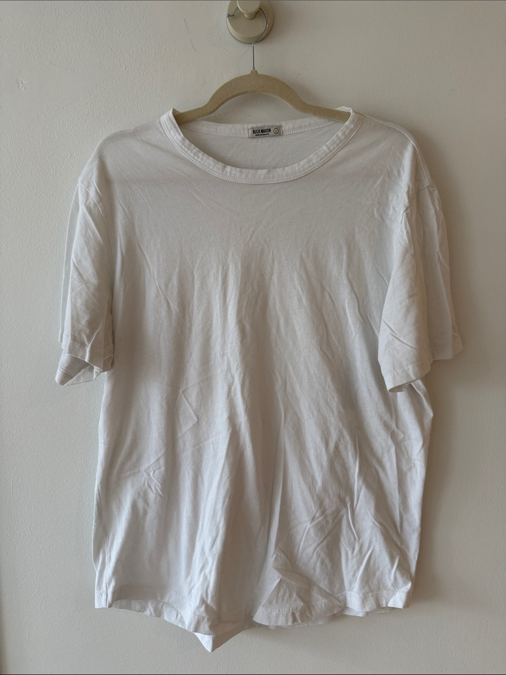 Buck Mason White Crewneck T-Shirt